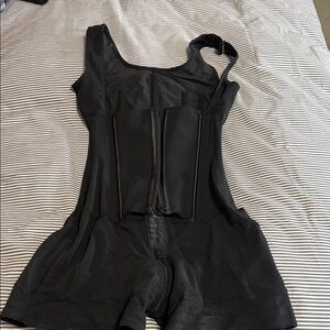 Black Shapewear Bodysuit with Front Zipper - Women Intimates & Sleepwear